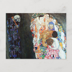 Död- och livmålning av Gustav Klimt (1908) Vykort
