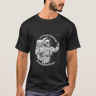 Död oundviklig astronaut skalle nihilist estetiker t shirt