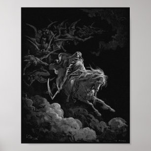 Död på en Blek häst av Gustave Dore Poster