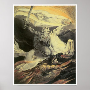 Död på en blek häst, William Blake Poster