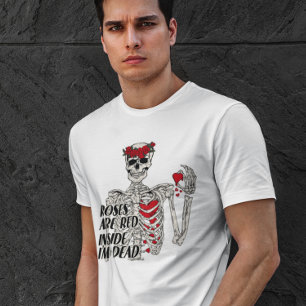 Död på insidan Alla hjärtans dag rolig T-shirt