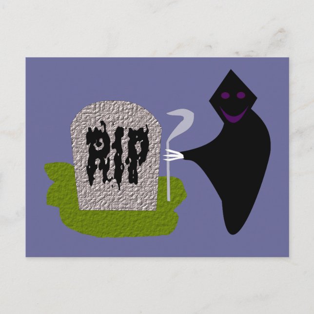 Död på kyrkogården Halloween vykort (Framsida)