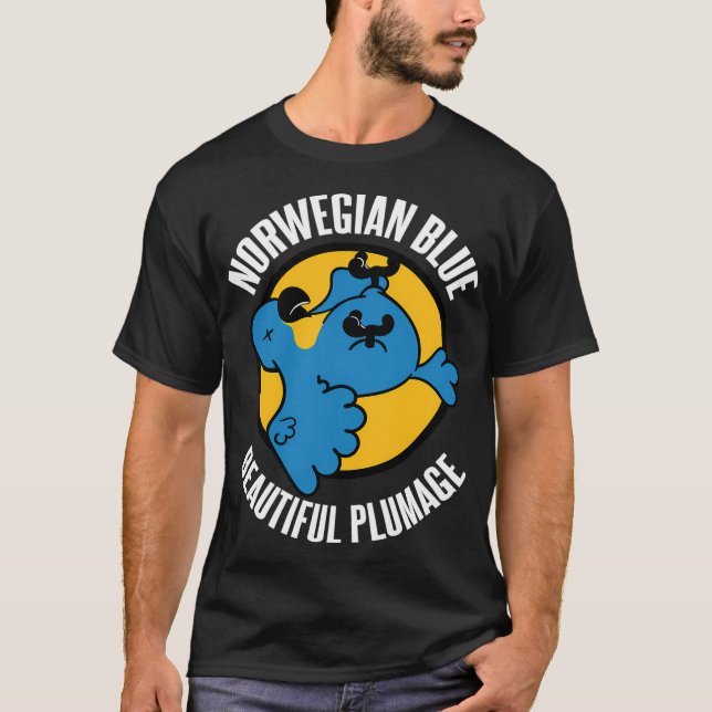 Död papegoja - Norsk blå - Vacker fjäderdräkt T Shirt (Framsida)