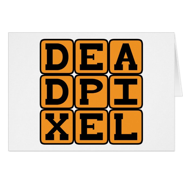 Död pixel, utbränd bild hälsningskort (Framsidan Horizontal)