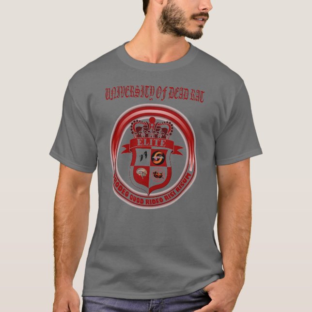 död råttauniversitetenlogotyp tee shirt (Framsida)