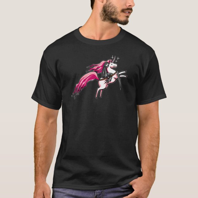 Död Rides a Rosa Pony T Shirt (Framsida)