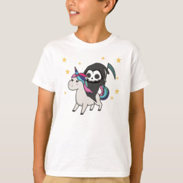 Död Riding Unicorn Funny Unicorns Rainbow T Shirt