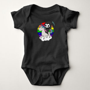 Död Riding Unicorn Funny Unicorns Rainbow T Shirt