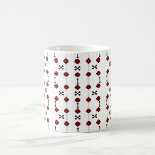 Död Ro (svart med röd färg) Kaffemugg