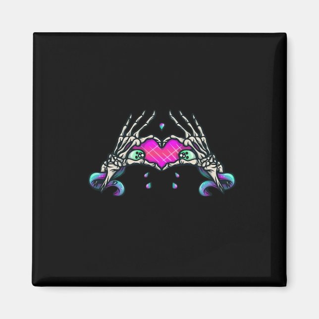 Död - Skeleton Heart Händer Magnet (Framsidan)