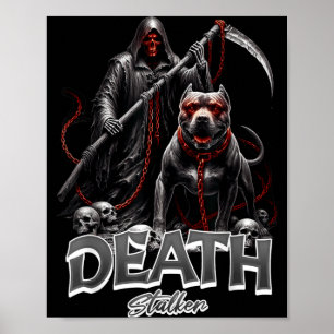 Död Stalker Grim Reaper Hund Halloween Poster