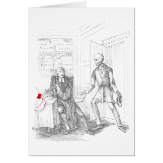 Död tar en advokat hälsningskort