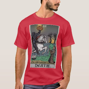 Död Tarot Card Headless Horseman Gothic Spooky H T Shirt