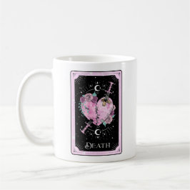Död Tarot Card Rosa och svart Witchy Celestial Kaffemugg