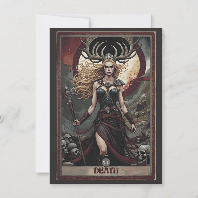 Död Tarot Konst Platt Tackkort Tack Kort (Framsida)
