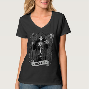 Död Tarotkort Ockult Mörk Dödgrävare Astrologi T Shirt
