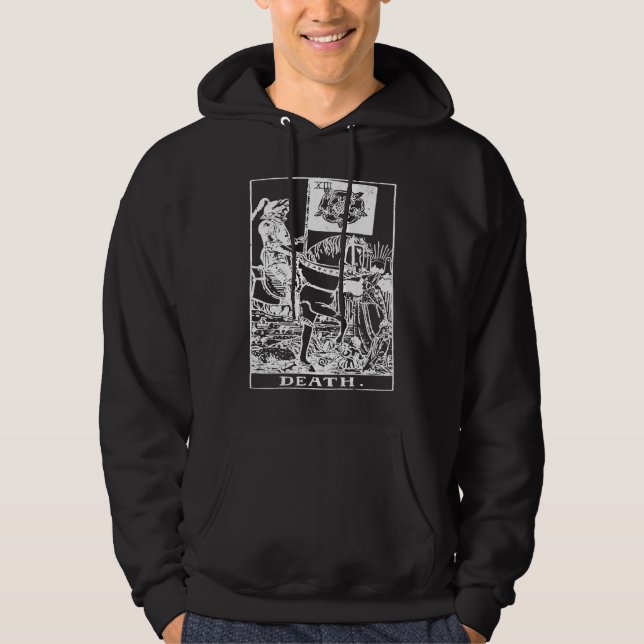 Död Tarotkort XIII  Vintage Design Hoodie (Framsida)