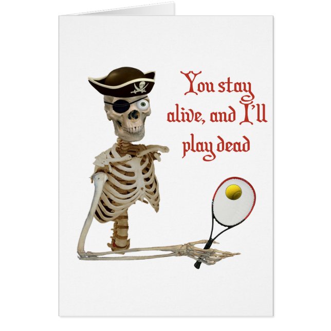 Död tennispirat för lek OBS kort (Framsidan)