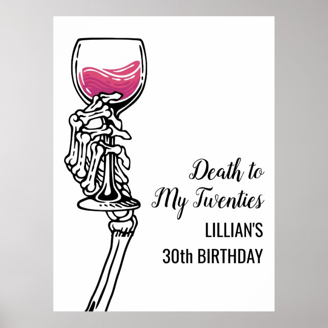 Död till min 20-årsjubileum Vin Poster (Framsidan)