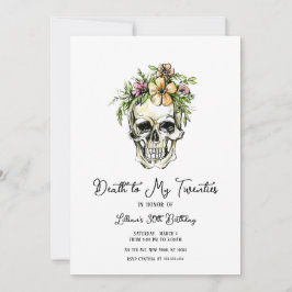 Död till min 20-Blommigts Skullinbjudan Inbjudningar
