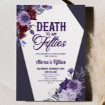 Död till min femtioelfte Blommigt 60:e Födelsedags Inbjudningar<br><div class="desc">Det här är en död för min femtioelfte Blommigt 60 Födelsedagsfest inbjudan!</div>