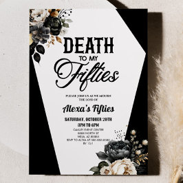 Död till min femtioelfte Blommigt 60:e Födelsedags Inbjudningar