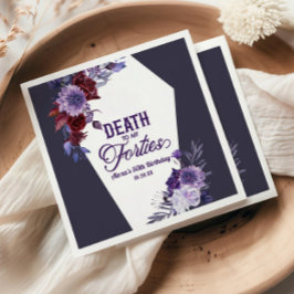Död till min fyrtids Blommigt 50:e Födelsedagsfest Pappersservett