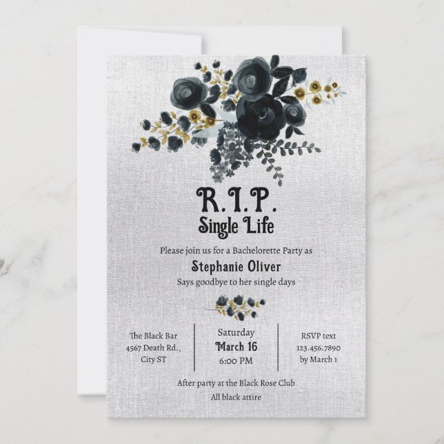 Död till min inbjudan till Bachelorette (Framsida)