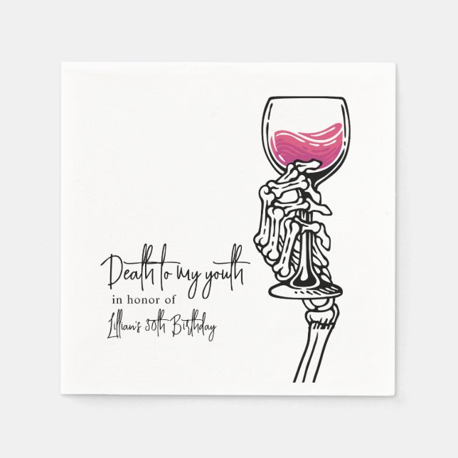 Död till min ungdom pappersservett (Framsidan)