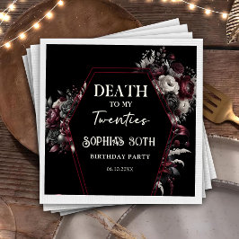 Död till mina tjugoårsjubileum Blommigt 30års föde Pappersservett