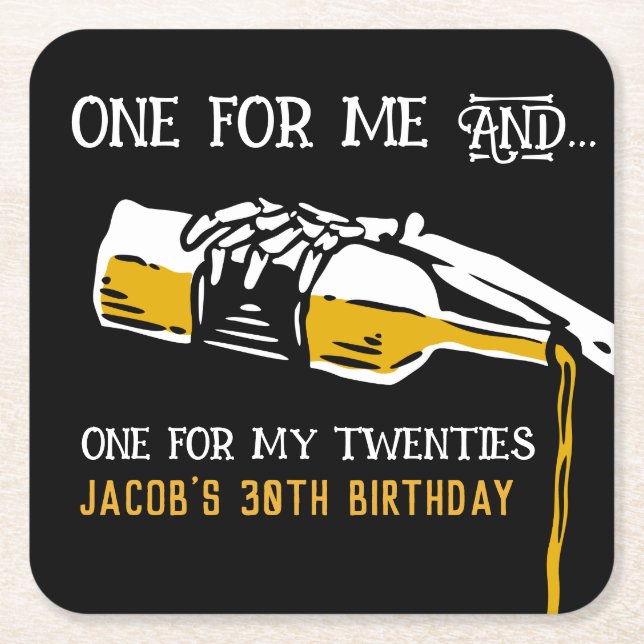 Död till mitt 20-tal underlägg papper kvadrat (Framsidan)