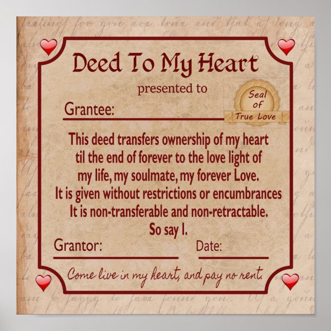 DÖD TILL MITT HJÄRTA _ En romantisk förklaring Poster (Framsidan)