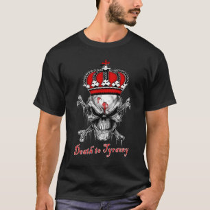 Död till Tyrannypatriotsvarten T-shirt