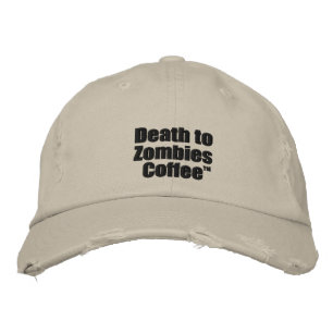 Död till Zombies kaffekap Broderad Keps