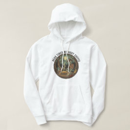 Död, trött utan kaffeskal Kamponkonst Hoodie