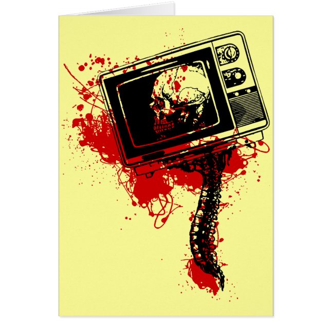 DÖD TVUPPSÄTTNING HÄLSNINGSKORT (Framsidan)