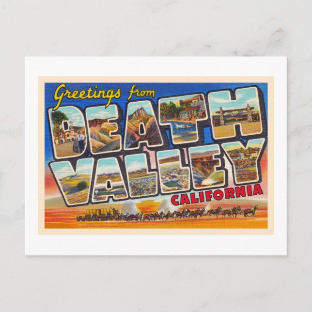 Död Valley California CA Large Brev vykort (Framsida)