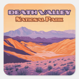 Död Valley National Park Kalifornien Nevada Fyrkantigt Klistermärke