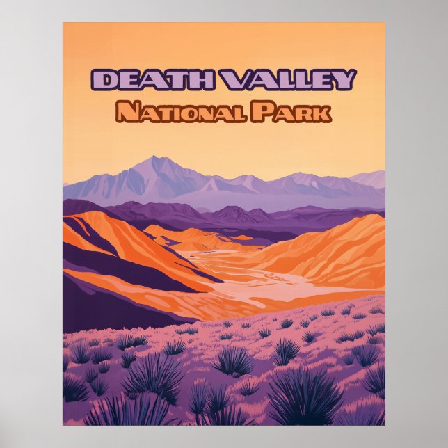 Död Valley National Park Kalifornien Nevada Poster (Framsidan)