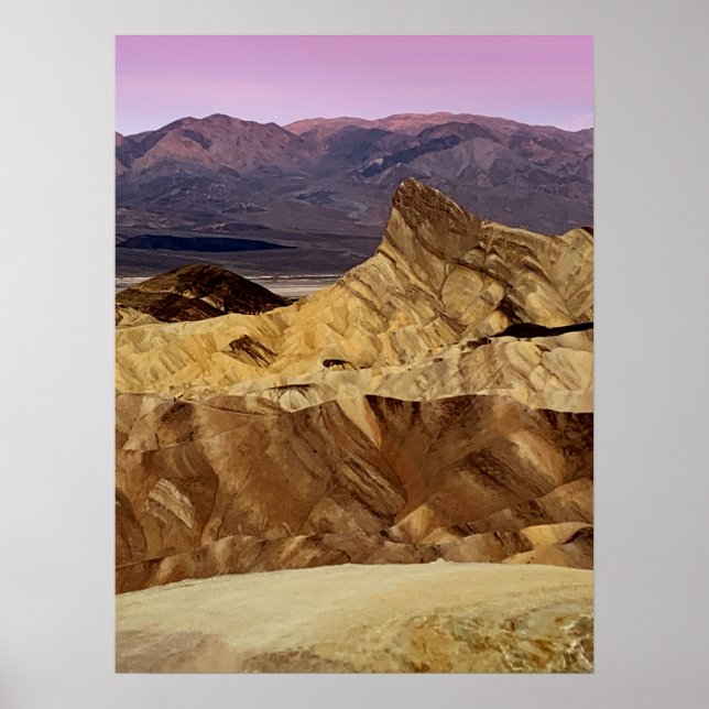 Död Valley Zabriskie Point Photo Poster (Framsidan)