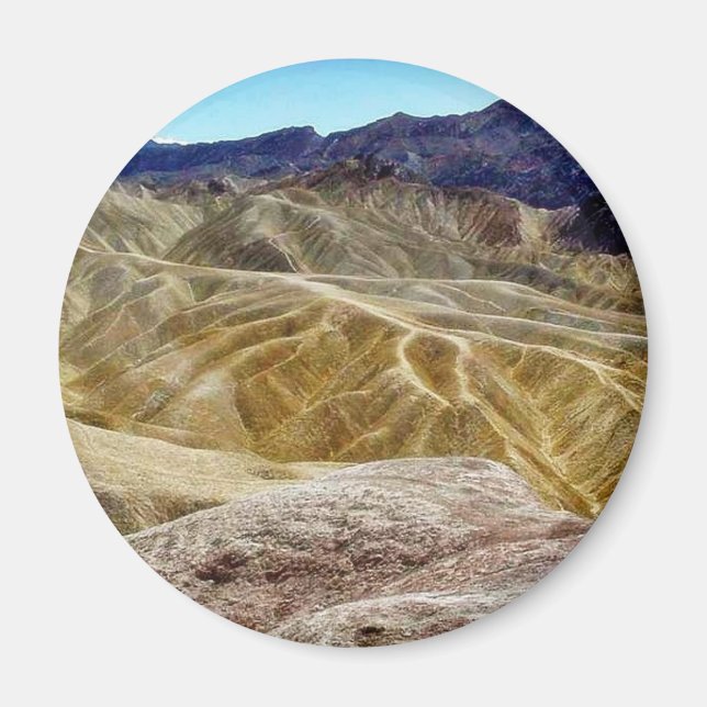 Död Valley Zabriskie Point Sand Desert Magnet (Framsidan)