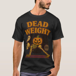 Död vikt Halloween Skeleton Plank Pose Yoga T Shirt