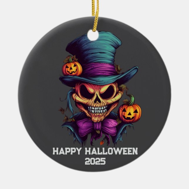Död Zombie Hög Hatt Ornament (Framsidan)