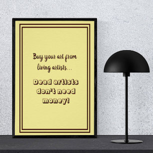 Döda artister behöver inte pengar, nuny typografi poster