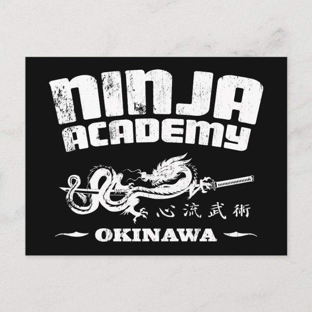 Döda Bill för Ninja Academy Okinawa Vykort (Framsida)