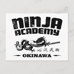 Döda Bill för Ninja Academy Okinawa Vykort