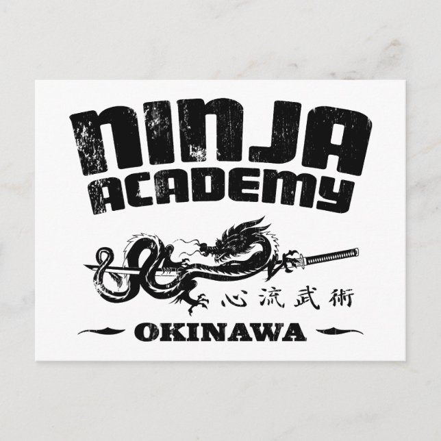 Döda Bill för Ninja Academy Okinawa Vykort (Framsida)