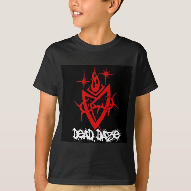 Döda Dagar Tribal Hjarta Tee Shirt (Framsida)