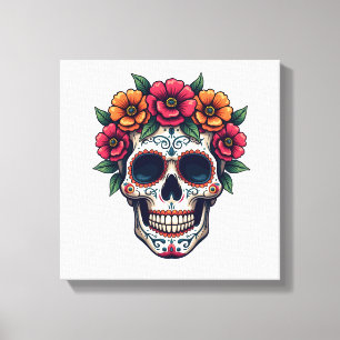 Döda dagen Socker Skalle � Dia de los Muertos S Canvastryck