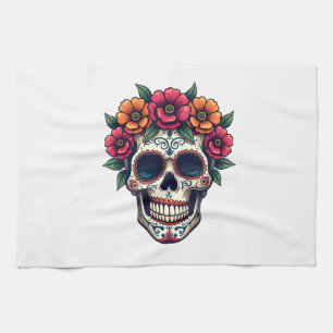 Döda dagen Socker Skalle � Dia de los Muertos S Kökshandduk
